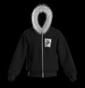 FUR HOODIE - BLACK