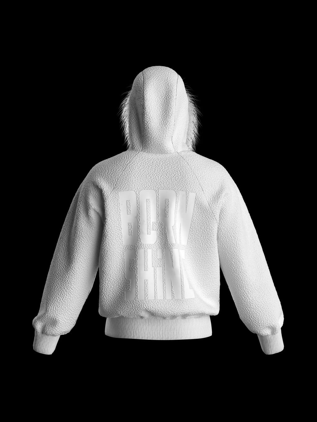 FUR HOODIE - WHITE